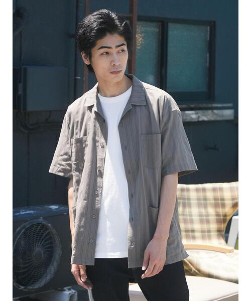 CRAFT STANDARD BOUTIQUE(クラフトスタンダードブティック)の「カラミ半袖オープンカラーシャツ *(シャツ/ブラウス・メンズ・ブラウン/グレー・M/L)」の11枚目の写真