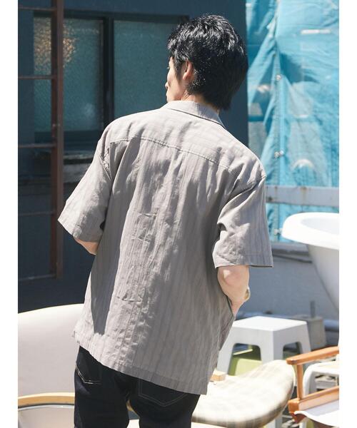 CRAFT STANDARD BOUTIQUE(クラフトスタンダードブティック)の「カラミ半袖オープンカラーシャツ *(シャツ/ブラウス・メンズ・ブラウン/グレー・M/L)」の12枚目の写真