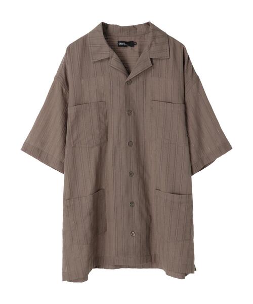 CRAFT STANDARD BOUTIQUE(クラフトスタンダードブティック)の「カラミ半袖オープンカラーシャツ *(シャツ/ブラウス・メンズ・ブラウン/グレー・M/L)」の21枚目の写真
