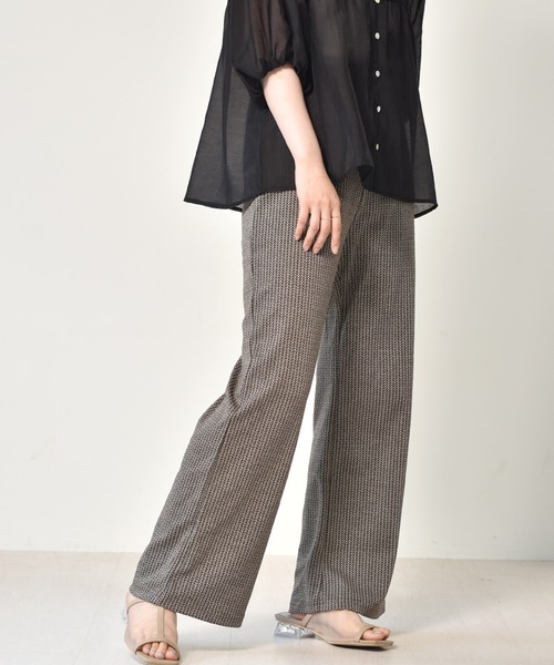 RETRO GIRL（レトロガール）の「ジャガード柄パンツ（その他パンツ・レディース・ブラック/ダークブラウン/ベージュ/アイボリー・FREE）」の4枚目の写真