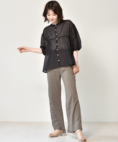 RETRO GIRL（レトロガール）の「ジャガード柄パンツ（その他パンツ・レディース・ブラック/ダークブラウン/ベージュ/アイボリー・FREE）」の12枚目の写真