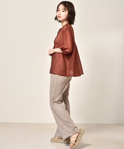 RETRO GIRL（レトロガール）の「ジャガード柄パンツ（その他パンツ・レディース・ブラック/ダークブラウン/ベージュ/アイボリー・FREE）」の13枚目の写真