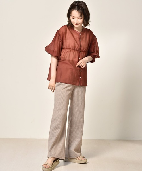 RETRO GIRL（レトロガール）の「ジャガード柄パンツ（その他パンツ・レディース・ブラック/ダークブラウン/ベージュ/アイボリー・FREE）」の14枚目の写真