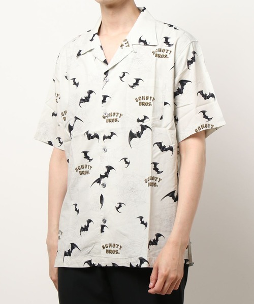 Schott アロハシャツ 半袖 Schott ドル札柄 半袖アロハシャツ - メルカリ