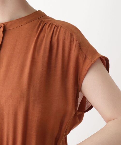 DRESKIP(ドレスキップ)の「◆バンドカラーフレアーワンピース(ワンピース・レディース・グレー系その他/カーキ/ダークオレンジ・02/03/04)」の9枚目の写真