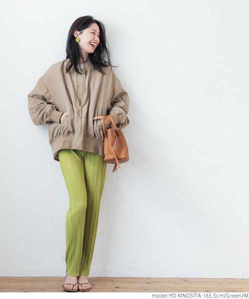 coca(coca)(コカ)の「ランダムプリーツゆるレギンス(レギンス/スパッツ・レディース・ブラック/ベージュ/グリーン/オレンジ・SHORT/LONG/M/L)」の17枚目の写真