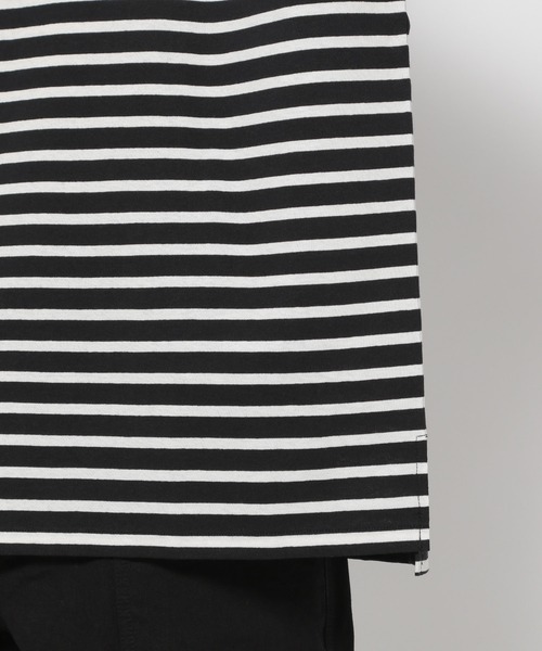 niko and...（ニコアンド）の「アソートボーダーＴシャツ（Tシャツ/カットソー・メンズ・ブラック/ネイビー/オフホワイト/キャメル・MEDIUM/LARGE）」の14枚目の写真