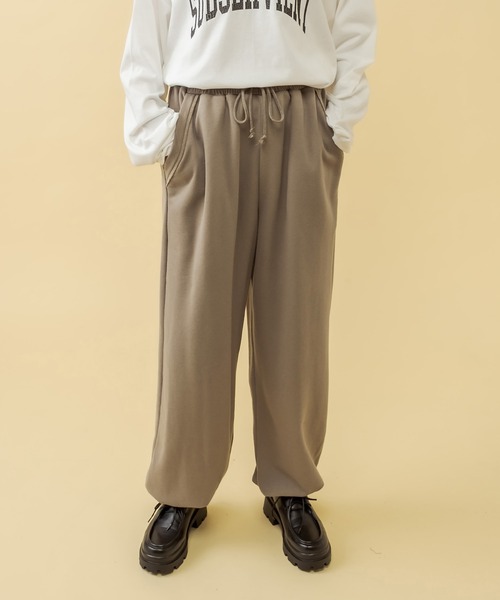 RASVOA（ラスボア）の「【セットアップ着用可】ビンテージダメージスウェットパンツ（スウェットパンツ・レディース・チャコールグレー/グリーン/グレイッシュベージュ・FREE）」の3枚目の写真