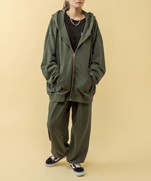 RASVOA（ラスボア）の「【セットアップ着用可】ビンテージダメージスウェットパンツ（スウェットパンツ・レディース・チャコールグレー/グリーン/グレイッシュベージュ・FREE）」の9枚目の写真