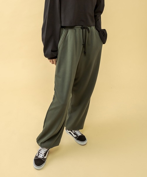 RASVOA（ラスボア）の「【セットアップ着用可】ビンテージダメージスウェットパンツ（スウェットパンツ・レディース・チャコールグレー/グリーン/グレイッシュベージュ・FREE）」の17枚目の写真