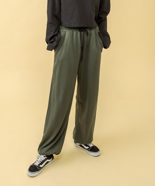 RASVOA（ラスボア）の「【セットアップ着用可】ビンテージダメージスウェットパンツ（スウェットパンツ・レディース・チャコールグレー/グリーン/グレイッシュベージュ・FREE）」の20枚目の写真