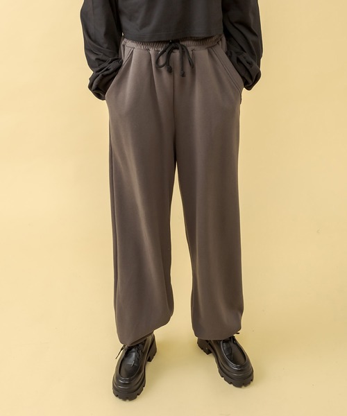 RASVOA（ラスボア）の「【セットアップ着用可】ビンテージダメージスウェットパンツ（スウェットパンツ・レディース・チャコールグレー/グリーン/グレイッシュベージュ・FREE）」の10枚目の写真