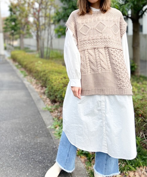 Per sist ence(パーシエンス)の「Per sist ence/パーシエンス ブロードロングシャツワンピース(シャツ/ブラウス・レディース・ホワイト・FREE)」の7枚目の写真