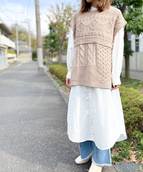 Per sist ence(パーシエンス)の「Per sist ence/パーシエンス ブロードロングシャツワンピース(シャツ/ブラウス・レディース・ホワイト・FREE)」の6枚目の写真