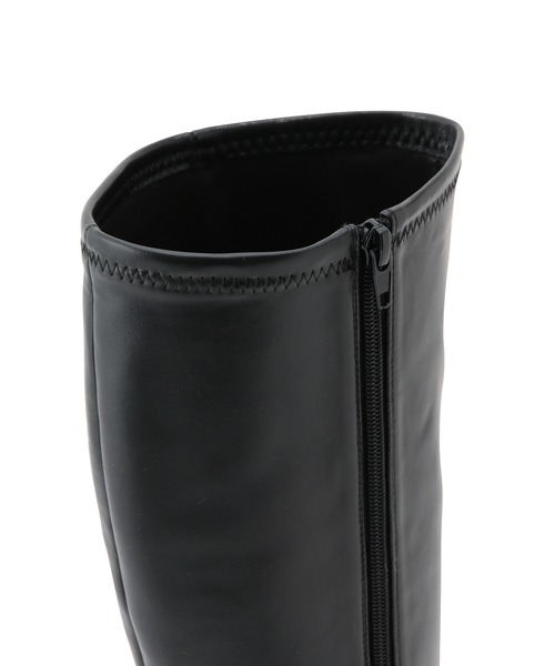 Juze（ジュゼ）の「スクエアトゥストレッチロングブーツ（ブーツ・レディース・ブラック/ホワイト系その他・L/M/S）」の21枚目の写真