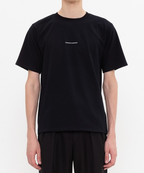 DRESSEDUNDRESSED（ドレスドアンドレスド）の「Invert Logo Text Embroidery T-Shirt（Tシャツ/カットソー・メンズ・ホワイト/ブラック・4/3/2）」の2枚目の写真