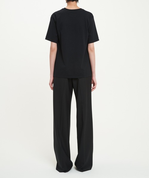 DRESSEDUNDRESSED（ドレスドアンドレスド）の「Invert Logo Text Embroidery T-Shirt（Tシャツ/カットソー・メンズ・ホワイト/ブラック・4/3/2）」の6枚目の写真