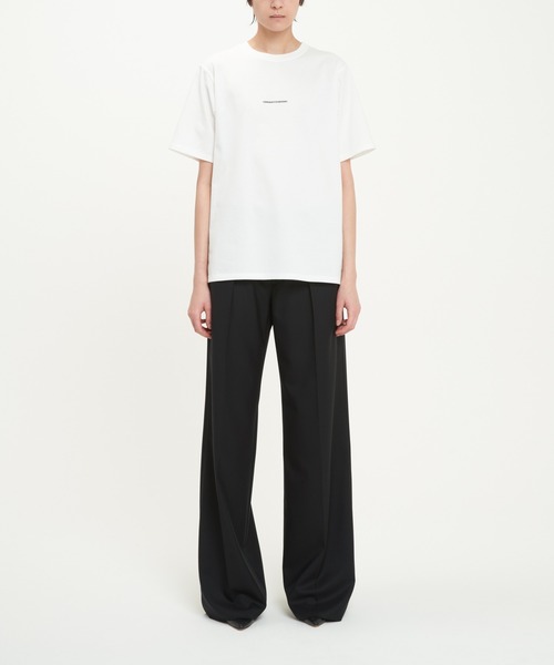 DRESSEDUNDRESSED（ドレスドアンドレスド）の「Invert Logo Text Embroidery T-Shirt（Tシャツ/カットソー・メンズ・ホワイト/ブラック・4/3/2）」の4枚目の写真