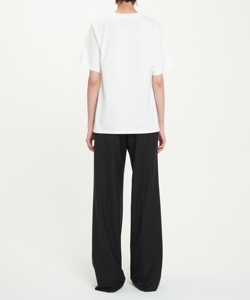 DRESSEDUNDRESSED（ドレスドアンドレスド）の「Invert Logo Text Embroidery T-Shirt（Tシャツ/カットソー・メンズ・ホワイト/ブラック・4/3/2）」の3枚目の写真