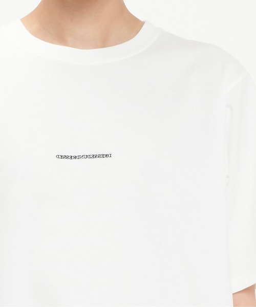 DRESSEDUNDRESSED（ドレスドアンドレスド）の「Invert Logo Text Embroidery T-Shirt（Tシャツ/カットソー・メンズ・ホワイト/ブラック・4/3/2）」の10枚目の写真