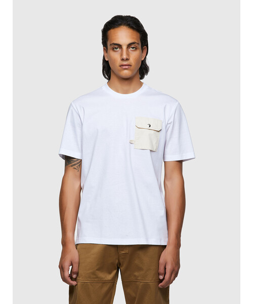 DIESEL（ディーゼル）の「メンズ Tシャツ ポケットディティール