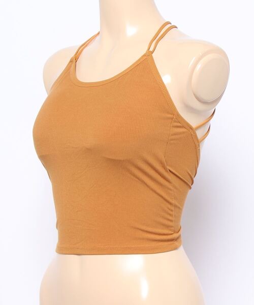 Anuenue（アヌエヌエ）の「インナーレス ブラカップ付きバッククロスキャミソール（キャミソール・レディース・ホワイト/ブラック/ネイビー/ブラウン/グレー/レッド/ピンク/イエロー/オレンジ/ライトベージュ・FREE）」の20枚目の写真