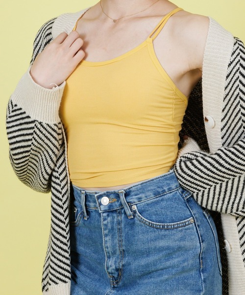 Anuenue（アヌエヌエ）の「インナーレス ブラカップ付きバッククロスキャミソール（キャミソール・レディース・ホワイト/ブラック/ネイビー/ブラウン/グレー/レッド/ピンク/イエロー/オレンジ/ライトベージュ・FREE）」の8枚目の写真