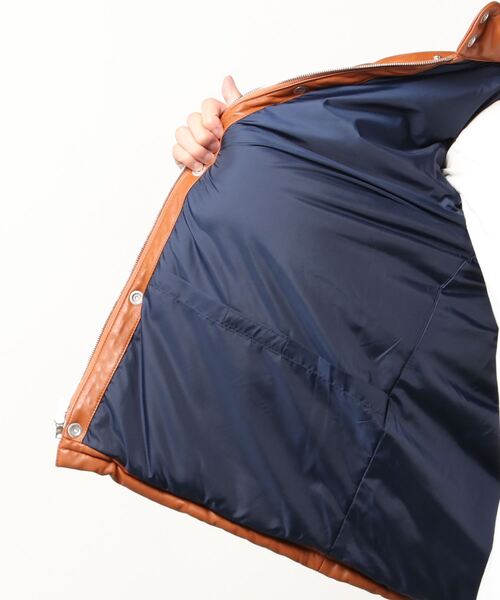 A BATHING APE（アベイシングエイプ）の「LEATHER CLASSIC DOWN JACKET M（ダウンジャケット/コート