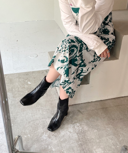SANSeLF(サンセルフ)の「【SANSeLF】 Se fake leather boots sans21a002(ブーツ・レディース・ブラック/オレンジ/アイボリー・40/38/39/36/37)」の7枚目の写真