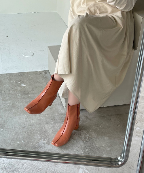 SANSeLF(サンセルフ)の「【SANSeLF】 Se fake leather boots sans21a002(ブーツ・レディース・ブラック/オレンジ/アイボリー・40/38/39/36/37)」の8枚目の写真