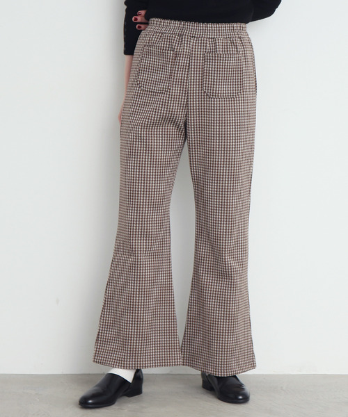 CHILD WOMAN(チャイルドウーマン)の「ギンガムJAQ フレアパンツ(その他パンツ・レディース・ブラウン/レッド・38/36)」の2枚目の写真