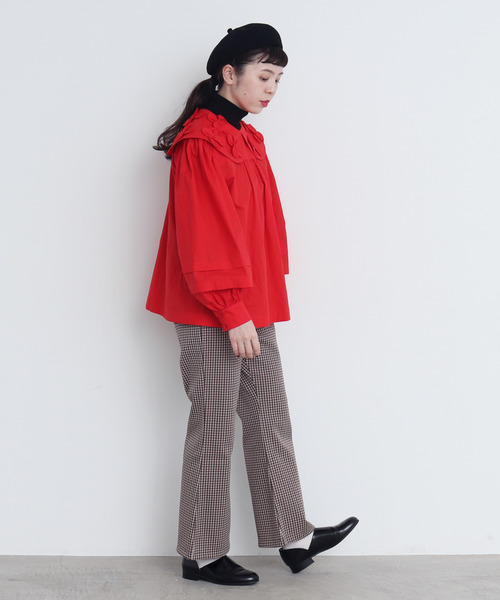 CHILD WOMAN(チャイルドウーマン)の「ギンガムJAQ フレアパンツ(その他パンツ・レディース・ブラウン/レッド・38/36)」の19枚目の写真