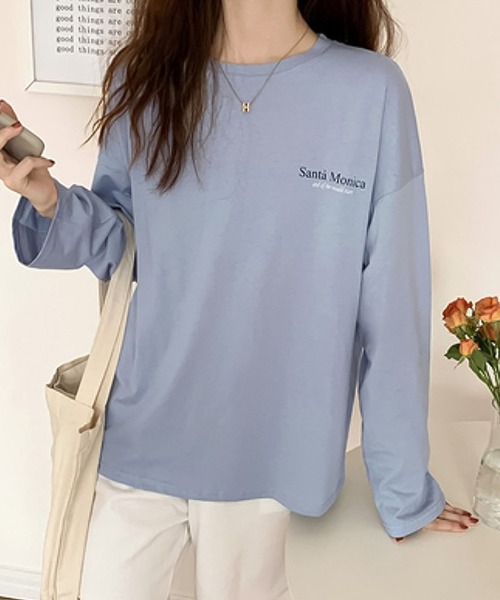 Bifrost(ビフレスト)の「ロゴBIGシルエットカットソー(Tシャツ/カットソー・レディース・ホワイト/ブルー/ベージュ・M/L)」の3枚目の写真