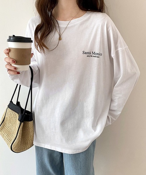 Bifrost(ビフレスト)の「ロゴBIGシルエットカットソー(Tシャツ/カットソー・レディース・ホワイト/ブルー/ベージュ・M/L)」の6枚目の写真