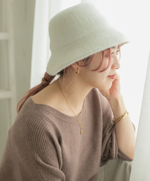 ITEMS URBANRESEARCH（アイテムズ アーバンリサーチ）の「ファーハット（ハット・レディース・ベージュ/ブラック/オフホワイト・-）」の13枚目の写真