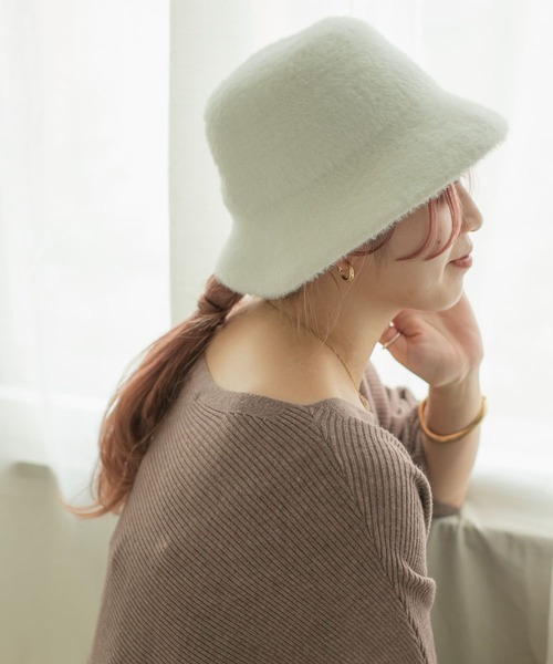 ITEMS URBANRESEARCH（アイテムズ アーバンリサーチ）の「ファーハット（ハット・レディース・ベージュ/ブラック/オフホワイト・-）」の15枚目の写真
