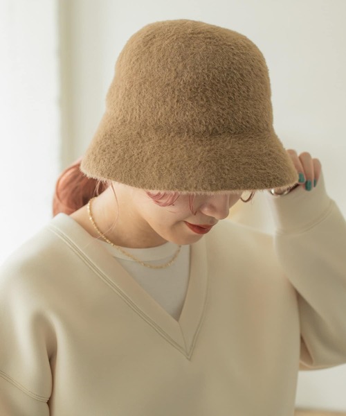ITEMS URBANRESEARCH（アイテムズ アーバンリサーチ）の「ファーハット（ハット・レディース・ベージュ/ブラック/オフホワイト・-）」の6枚目の写真