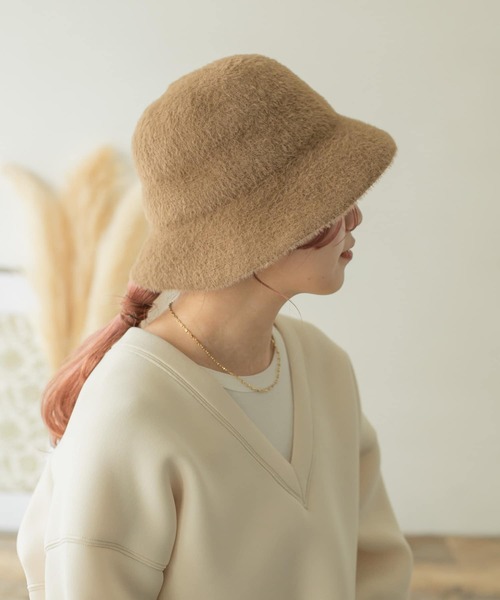 ITEMS URBANRESEARCH（アイテムズ アーバンリサーチ）の「ファーハット（ハット・レディース・ベージュ/ブラック/オフホワイト・-）」の18枚目の写真