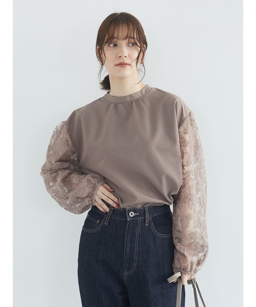 RAY CASSIN FAVORI（レイカズンフェバリ）の「・RAY CASSIN 刺繍レーススリーブブラウス＊（シャツ/ブラウス・レディース・アイボリー/モカ/ブラック・FREE）」の13枚目の写真