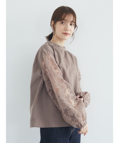 RAY CASSIN FAVORI（レイカズンフェバリ）の「・RAY CASSIN 刺繍レーススリーブブラウス＊（シャツ/ブラウス・レディース・アイボリー/モカ/ブラック・FREE）」の5枚目の写真