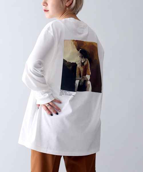 JOHN MASON SMITH（ジョンメイソンスミス）の「【JOHN MASON SMITH /ジョン メイソン スミス】フォトロングスリーブTシャツ（Tシャツ/カットソー・レディース・ブラック/ブラウン/グリーン・FREE）」の3枚目の写真