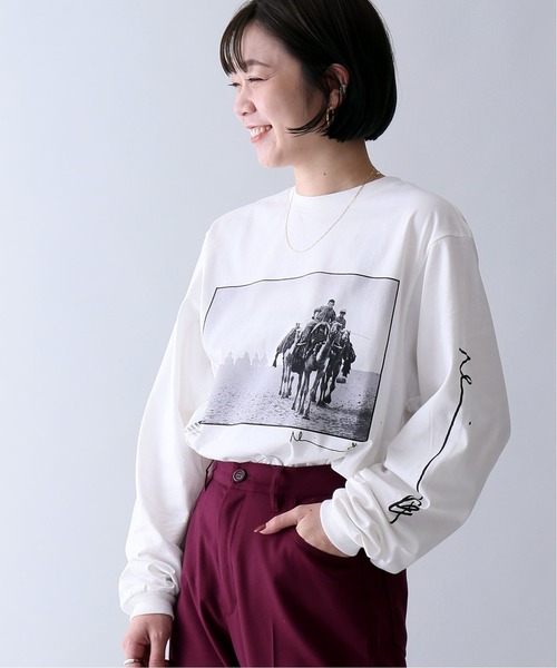 JOHN MASON SMITH（ジョンメイソンスミス）の「【JOHN MASON SMITH /ジョン メイソン スミス】フォトロングスリーブTシャツ（Tシャツ/カットソー・レディース・ブラック/ブラウン/グリーン・FREE）」の13枚目の写真