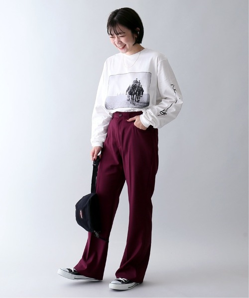 JOHN MASON SMITH（ジョンメイソンスミス）の「【JOHN MASON SMITH /ジョン メイソン スミス】フォトロングスリーブTシャツ（Tシャツ/カットソー・レディース・ブラック/ブラウン/グリーン・FREE）」の18枚目の写真