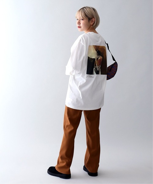 JOHN MASON SMITH（ジョンメイソンスミス）の「【JOHN MASON SMITH /ジョン メイソン スミス】フォトロングスリーブTシャツ（Tシャツ/カットソー・レディース・ブラック/ブラウン/グリーン・FREE）」の9枚目の写真