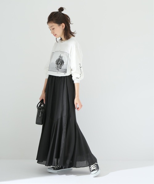 JOHN MASON SMITH（ジョンメイソンスミス）の「【JOHN MASON SMITH /ジョン メイソン スミス】フォトロングスリーブTシャツ（Tシャツ/カットソー・レディース・ブラック/ブラウン/グリーン・FREE）」の14枚目の写真