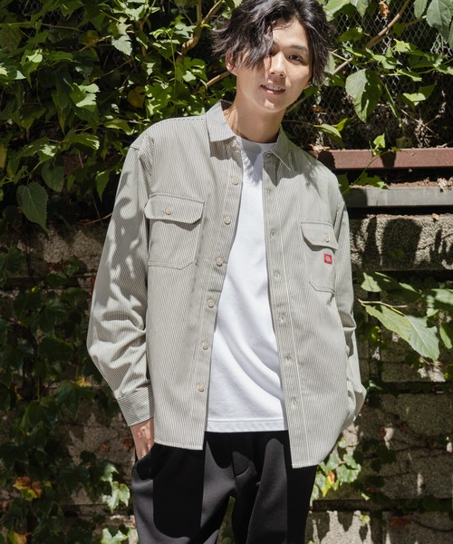 Dickies(ディッキーズ)の「Dickies ディッキーズ 長袖ツイルワークシャツ(シャツ/ブラウス・メンズ・ホワイト/ブラック/ネイビー・L/M/XL)」の2枚目の写真