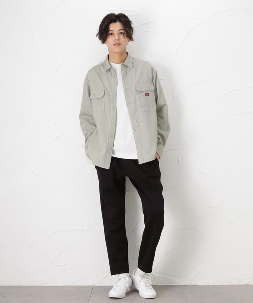 Dickies(ディッキーズ)の「Dickies ディッキーズ 長袖ツイルワークシャツ(シャツ/ブラウス・メンズ・ホワイト/ブラック/ネイビー・L/M/XL)」の14枚目の写真