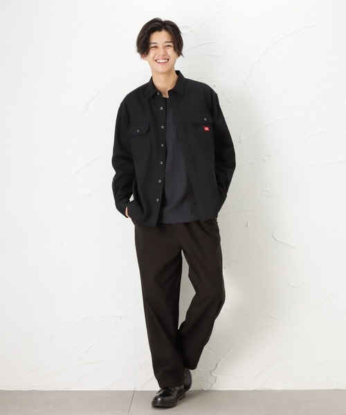 Dickies(ディッキーズ)の「Dickies ディッキーズ 長袖ツイルワークシャツ(シャツ/ブラウス・メンズ・ホワイト/ブラック/ネイビー・L/M/XL)」の4枚目の写真