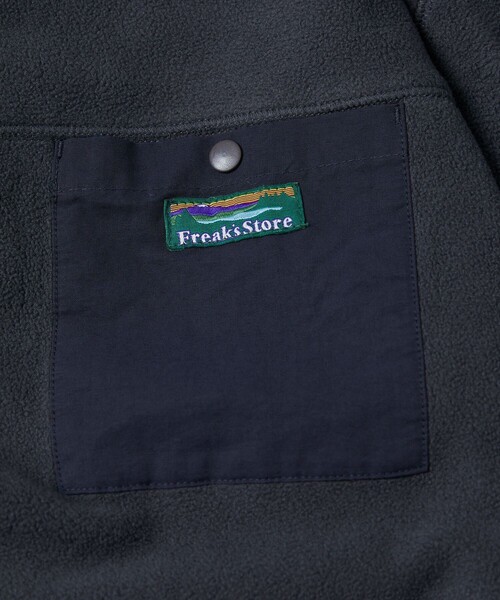 FREAK'S STORE(フリークスストア)の「WEB限定 ビッグシルエット フリース スナップカーディガン/フリースジャケット/フリースブルゾン(ブルゾン・メンズ・ブラック/グレー/ブラウン/オリーブ/ブルー・SMALL/MEDIUM/LARGE)」の6枚目の写真