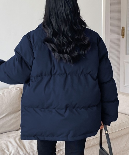 emi+（エミプラス）の「中綿ジャケットコート（ダウンジャケット/コート・レディース・ホワイト/ブラック/ライトブラウン/ダークブラウン/グレー/キャメル/ネイビー/カーキ/ベージュ/ブラウン・FREE）」の21枚目の写真